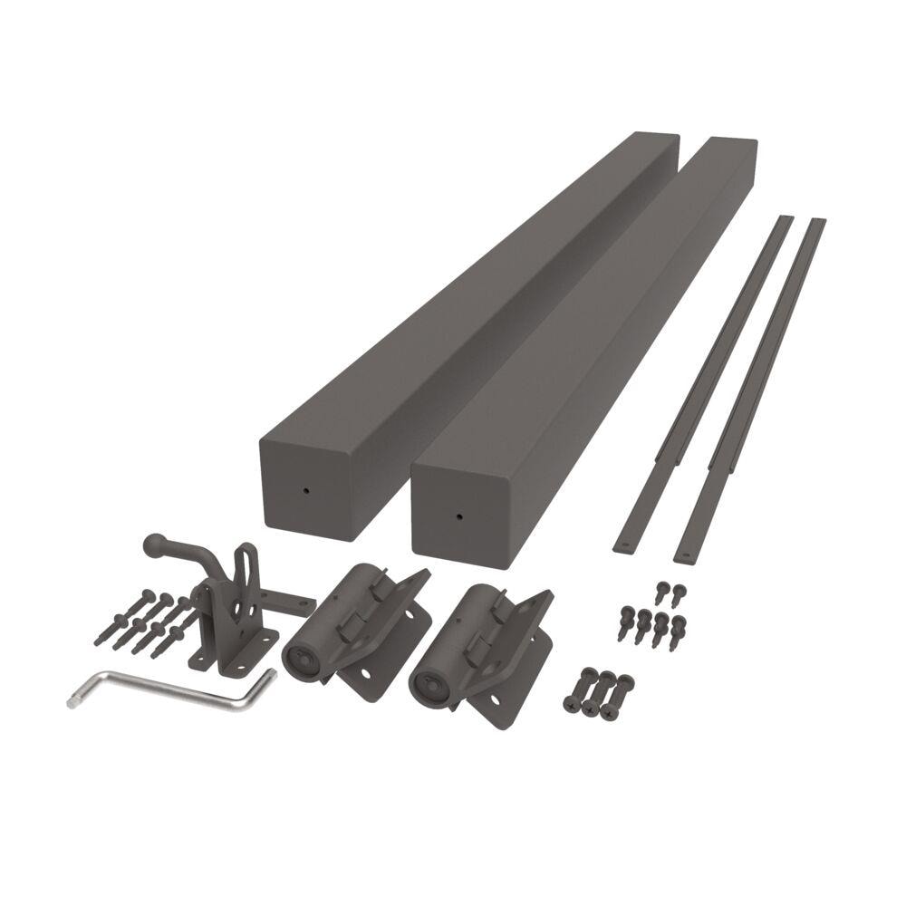 Freedom 49-1/8-in L x 42-in H Matte Bronze Aluminum Deck Railing Gate (Assembly Required)