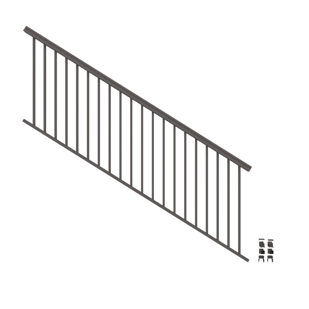Freedom VersaRail Classic 8-ft x 36-in Matte Bronze Aluminum Deck Stair Rail Kit