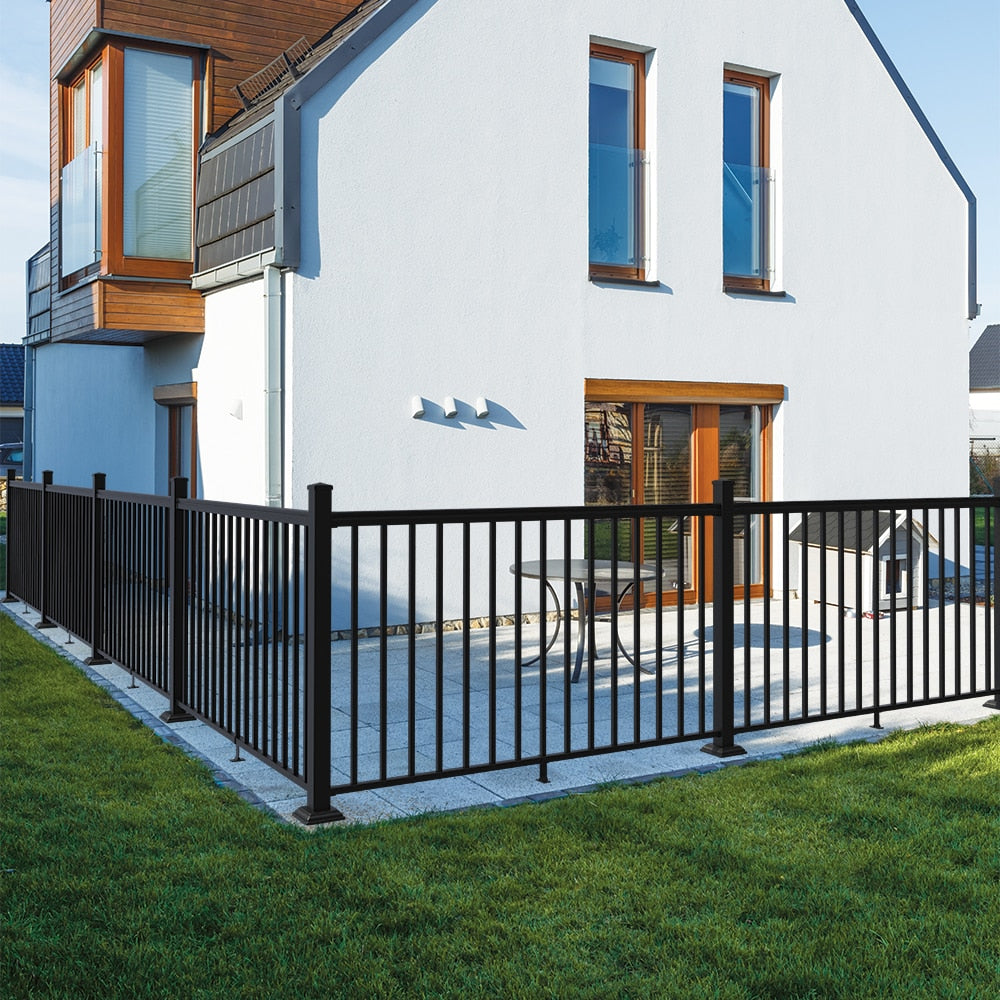 Freedom VersaRail Classic 8-ft x 42-in Matte Black Aluminum Deck Rail Kit