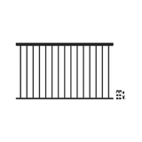 Freedom VersaRail Classic 8-ft x 42-in Matte Black Aluminum Deck Rail Kit