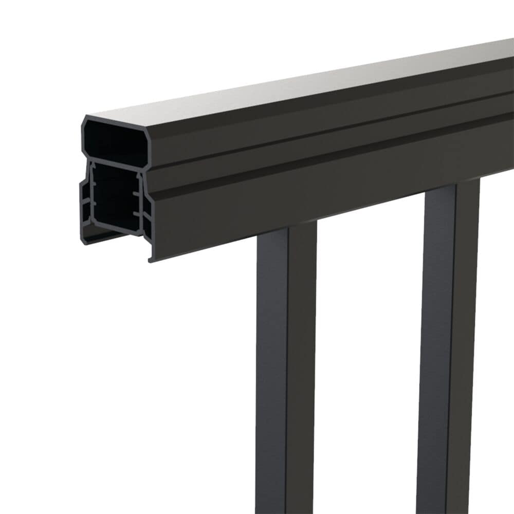 Freedom VersaRail Classic 8-ft x 42-in Matte Black Aluminum Deck Rail Kit
