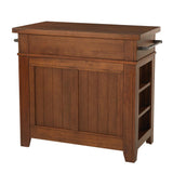 OSP Home Furnishings Brown Wood Base with MDF Wood Top Kitchen Island (39-in x 21-in x 36-in)