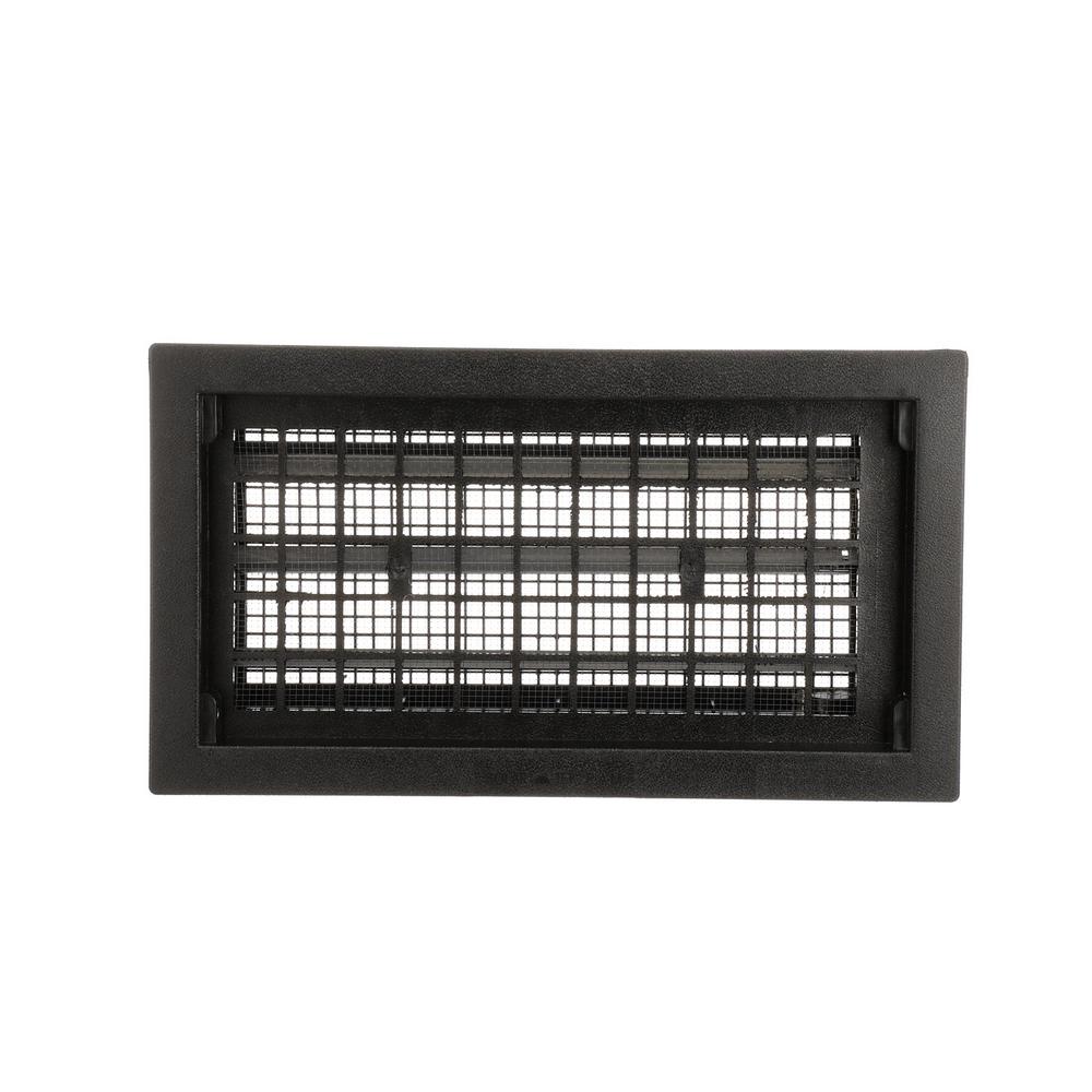 16 in. x 8 in. Automatic Foundation Vent in Black (10 Vents per Carton) - Super Arbor