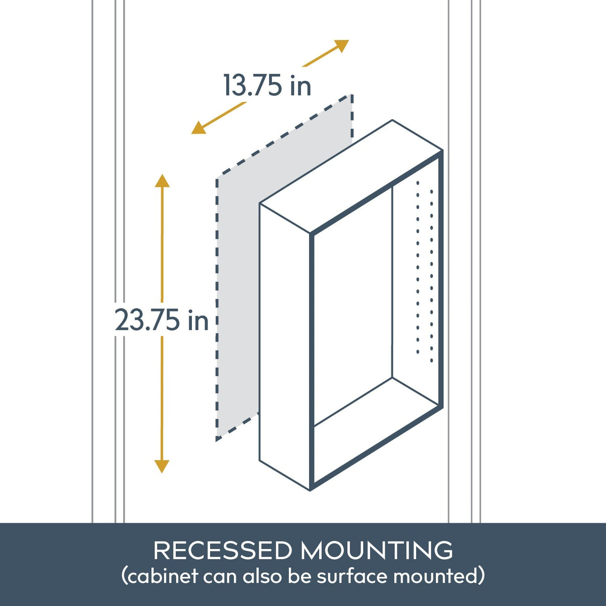 Style Selections 15.75-in x 25.75-in Surface/Recessed Mount Java Mirrored Medicine Cabinet