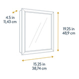 Project Source 15.25-in x 19.25-in Surface Mount White Mirrored Medicine Cabinet