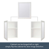 Project Source 15.25-in x 19.25-in Surface Mount White Mirrored Medicine Cabinet