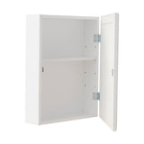 Project Source 15.25-in x 19.25-in Surface Mount White Mirrored Medicine Cabinet