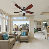 Harbor Breeze Saratoga II 60-in Oil Rubbed Bronze LED Indoor Ceiling Fan with Remote (5-Blade)