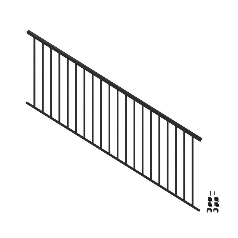 Freedom VersaRail Winchester 8-ft x 36-in Matte Black Aluminum Deck Stair Rail Kit