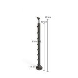 DOLLE 4-1/4-in x 36-in Anthracite Aluminum Round Deck Baluster