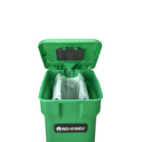 Rev-A-Shelf 24-Quart Plastic Soft-Close Pull-Out Trash/Compost Can, Wood Dovetail Frame, 12-in W