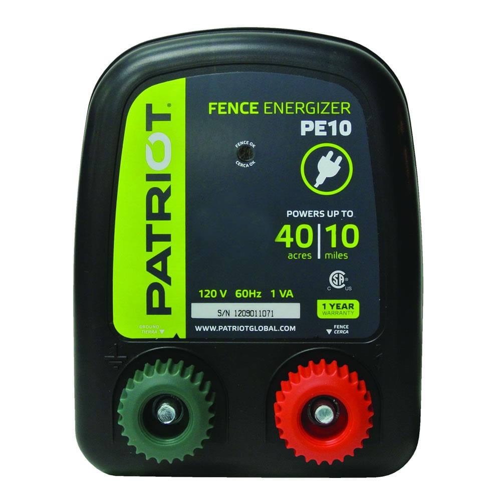 Patriot PE10 10-Mile Ac Hardwired Electric Fence Charger