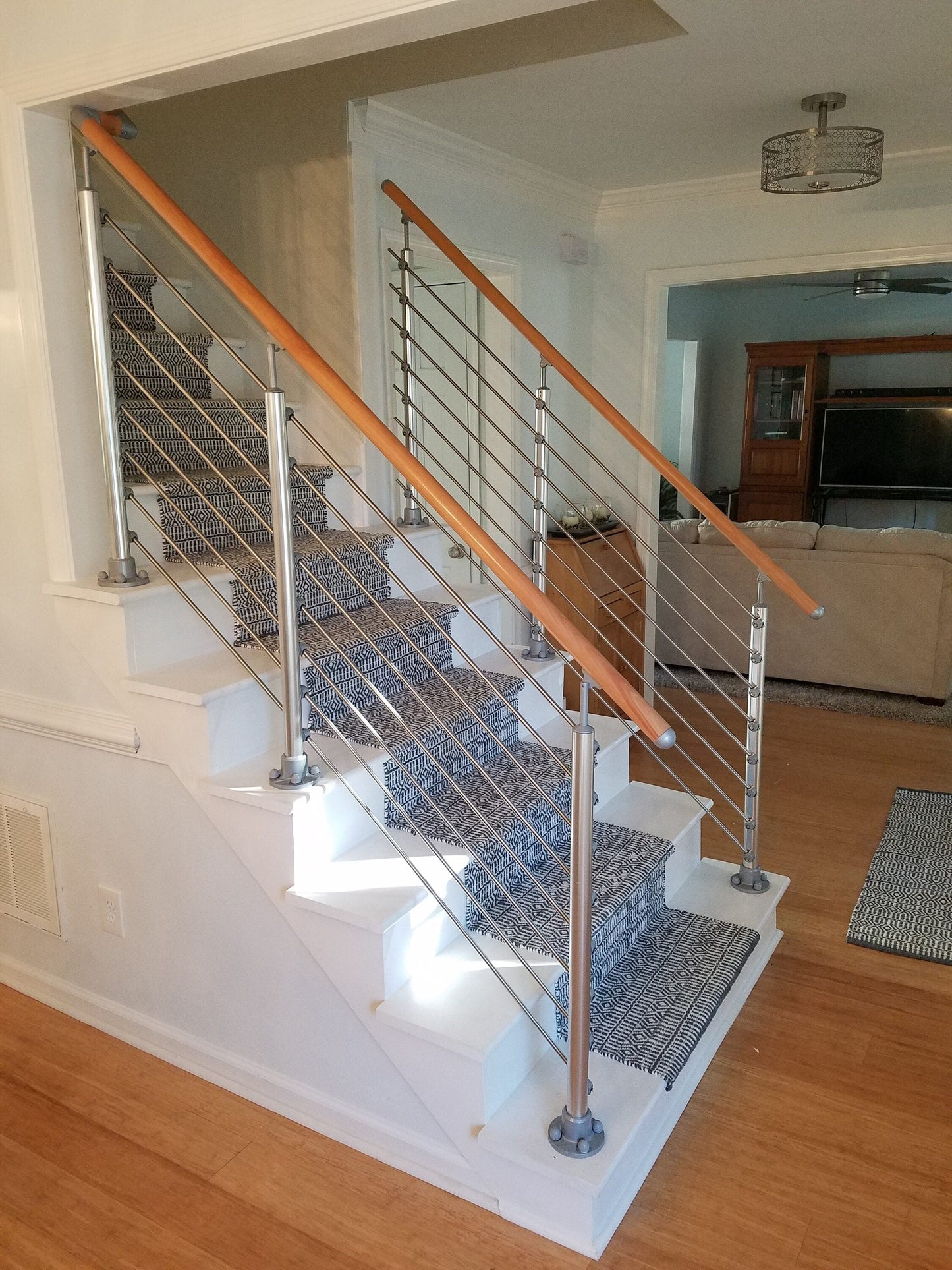 DOLLE 4-1/4-in x 36-in Prova Gray Aluminum Round Deck Baluster