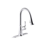Tyne Single-Handle Pull-Down Sprayer Kitchen Faucet in Oil-Rubbed Bronze - Super Arbor
