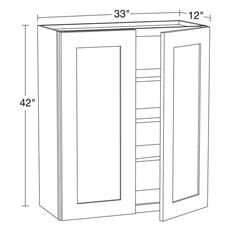 Home Decorators Collection Newport 33 in. W x 12 in. D x 42 in. H Assembled Plywood Wall Kitchen Cabinet in Mythic Blue with Soft Close