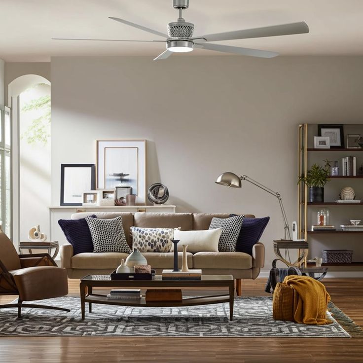 Home Decorators Collection Royalty 120 in. LED Indoor/Outdoor Brushed Nickel Ceiling Fan with Light and Remote Control