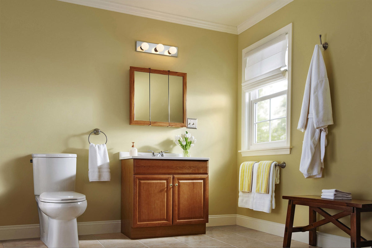 Project Source 24.25-in x 24-in Surface Mount Oak Mirrored Medicine Cabinet