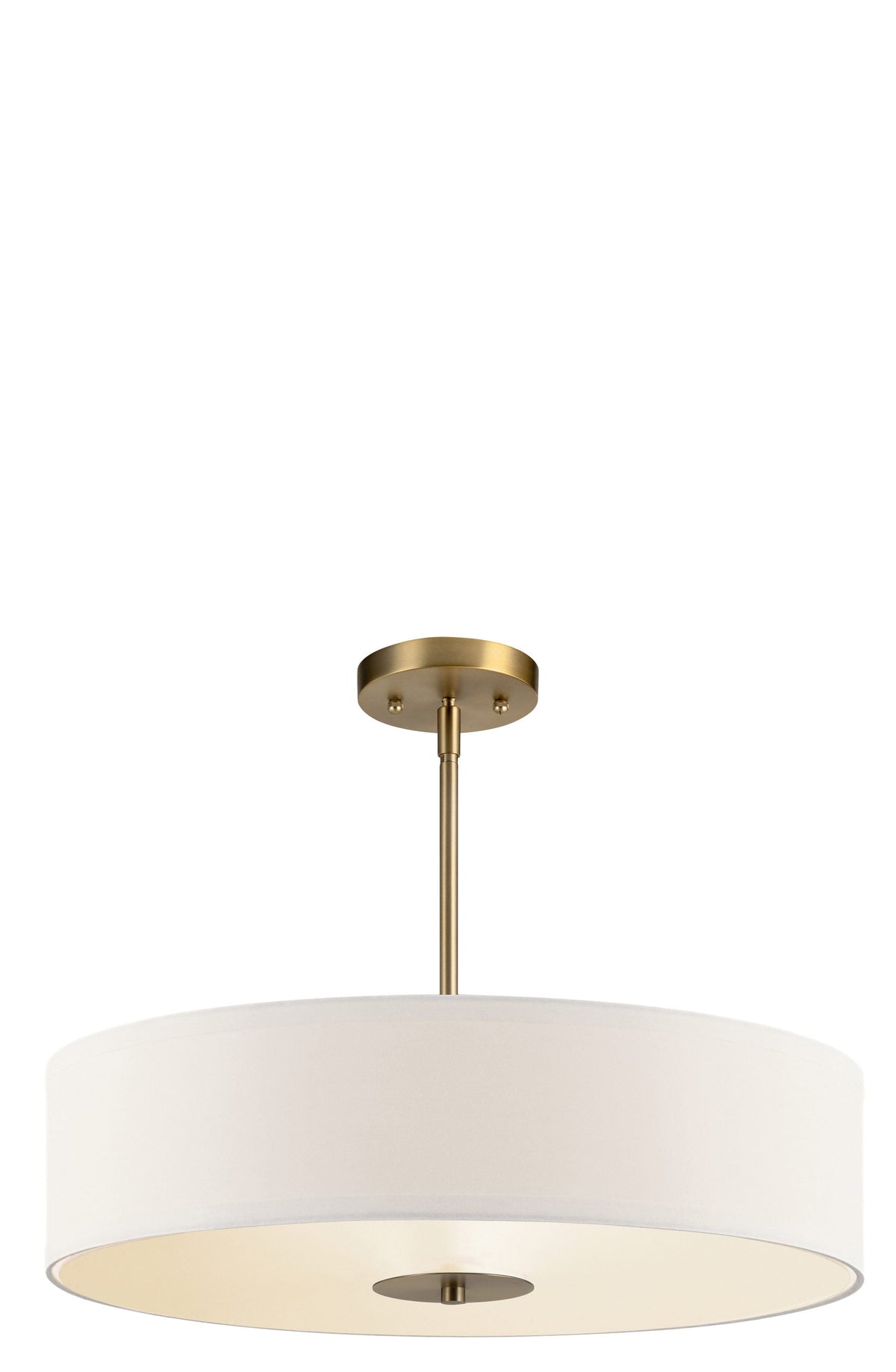 Kichler Drum 3-Light Classic Bronze Transitional Etched Glass Drum Medium Hanging Pendant Light
