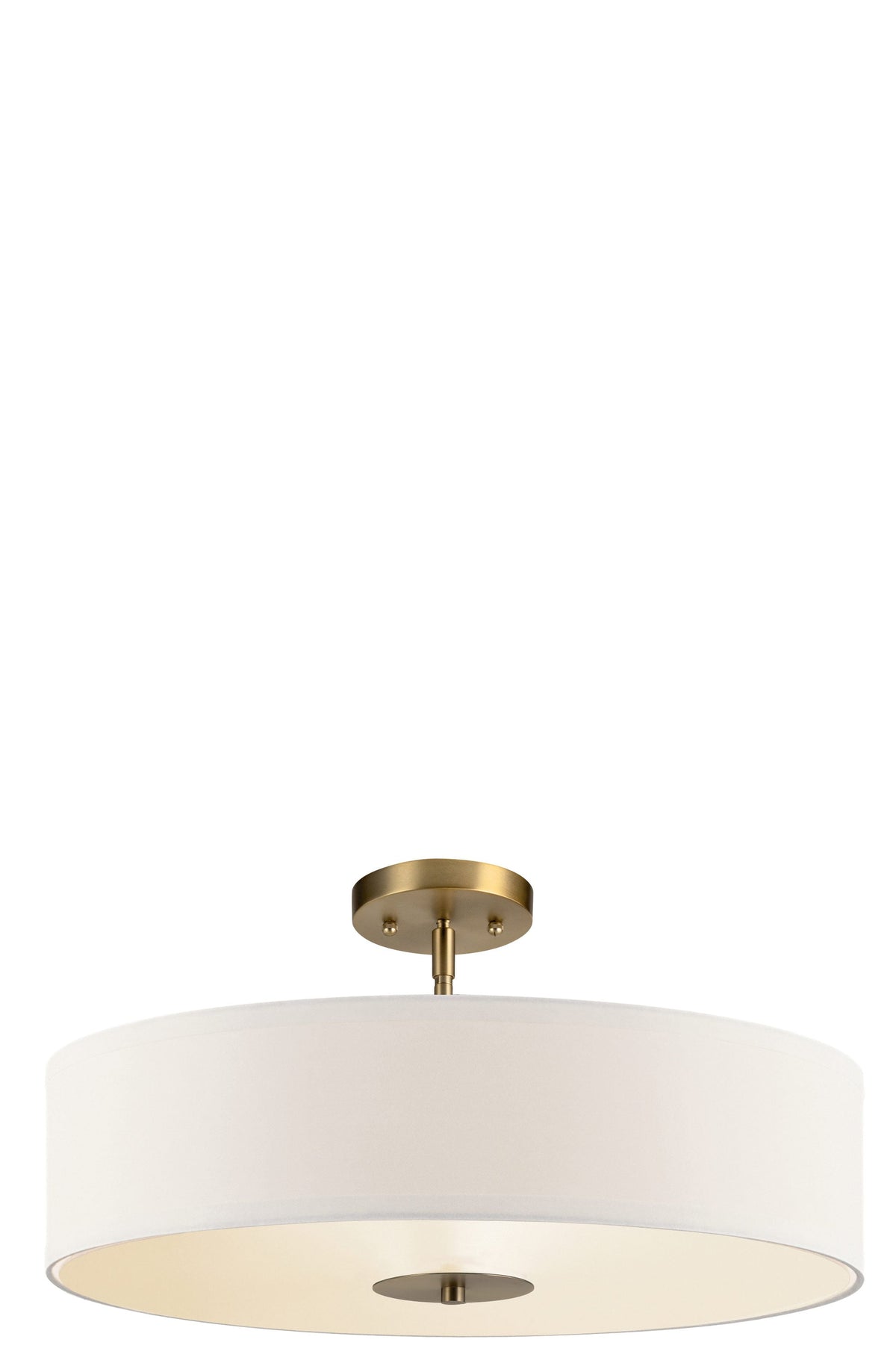Kichler Drum 3-Light Classic Bronze Transitional Etched Glass Drum Medium Hanging Pendant Light