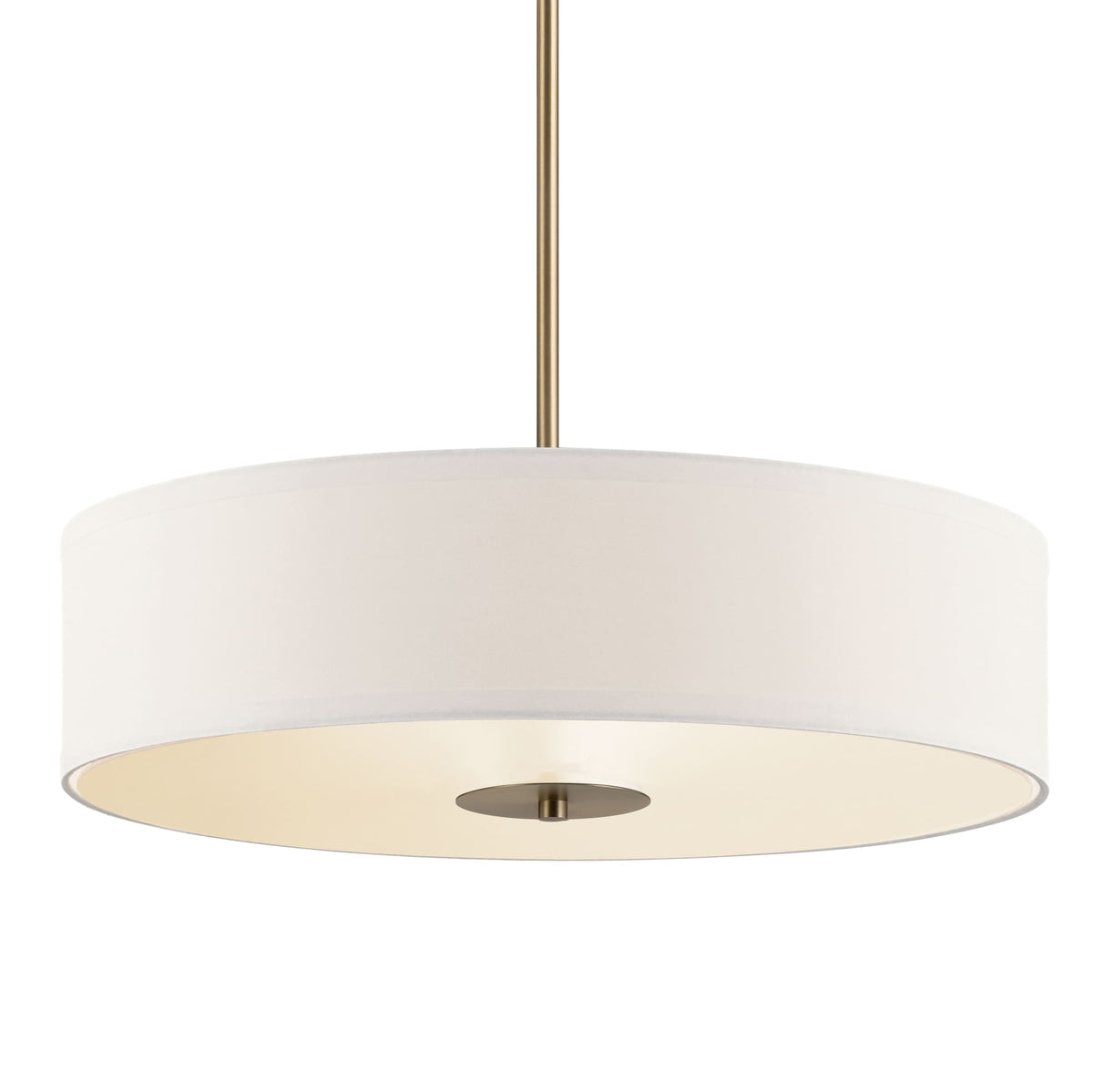 Kichler Drum 3-Light Classic Bronze Transitional Etched Glass Drum Medium Hanging Pendant Light