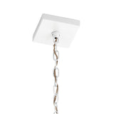Kichler Vath 4-Light White W/Polished Nickel Industrial Lantern Large Hanging Pendant Light