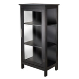 Winsome Wood Poppy Transitional Black Wood Curio Cabinet