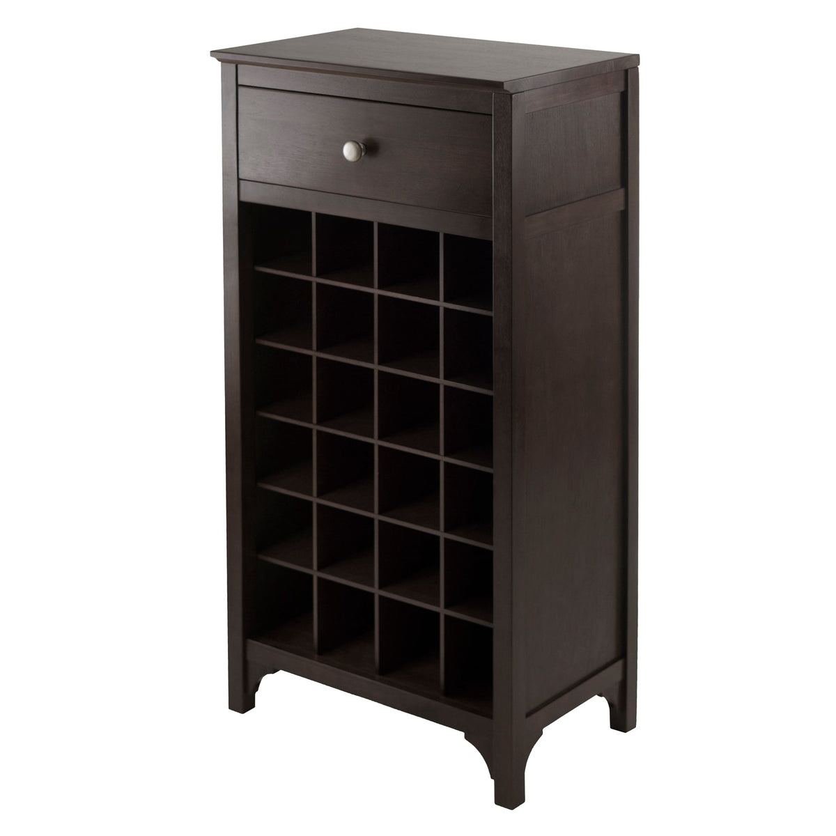 Winsome Wood 24-Bottle Espresso Wood Wine Cabinet