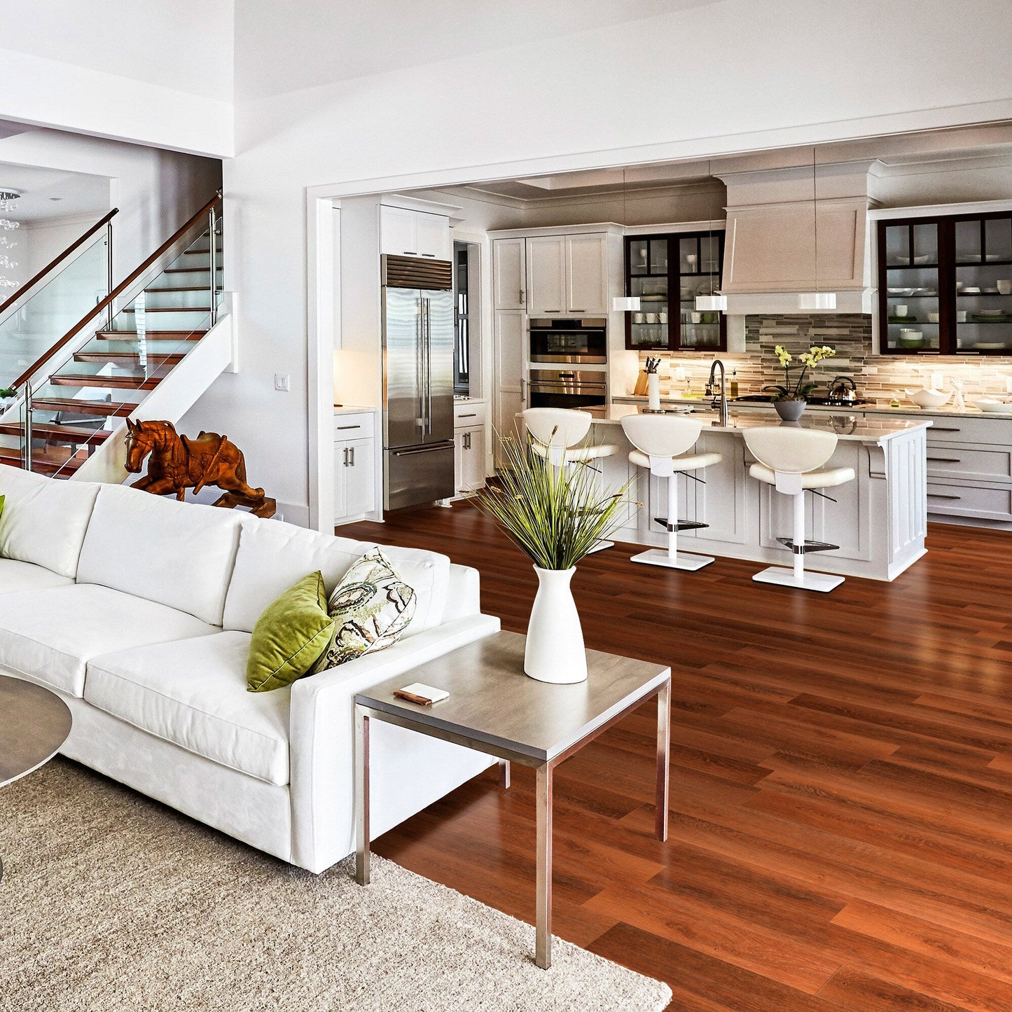 CALI Vinyl Pro Classic Saddlewood 7-in W x 48-in L x 5.5-mm Waterproof Interlocking Luxury Vinyl Plank Flooring (23.77-sq ft/Carton)