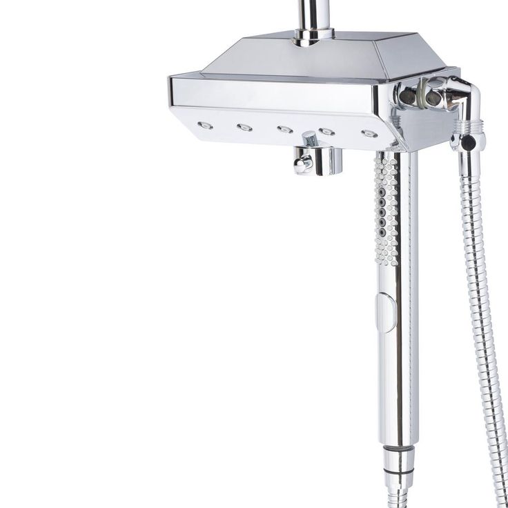 5-spray 12 in. Dual Shower Head and Handheld Shower Head with Body spray in Chrome