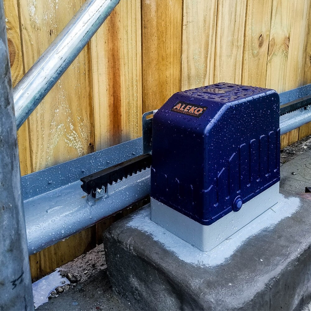 ALEKO 55-ft Slide Universal Battery Driveway Gate Opener Kit (Solar Compatible)