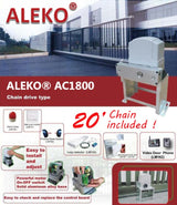 ALEKO 40-ft Slide Universal Battery Driveway Gate Opener Kit (Solar Compatible)