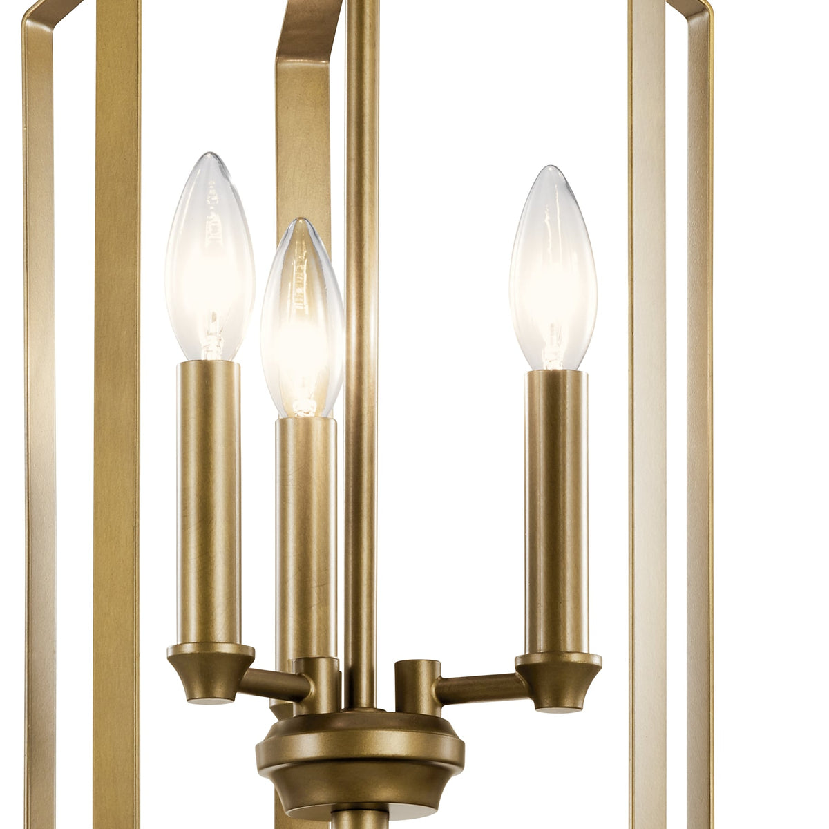 Kichler Morrigan 3-Light Natural Brass Traditional Lantern Medium Hanging Pendant Light
