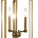 Kichler Morrigan 3-Light Natural Brass Traditional Lantern Medium Hanging Pendant Light