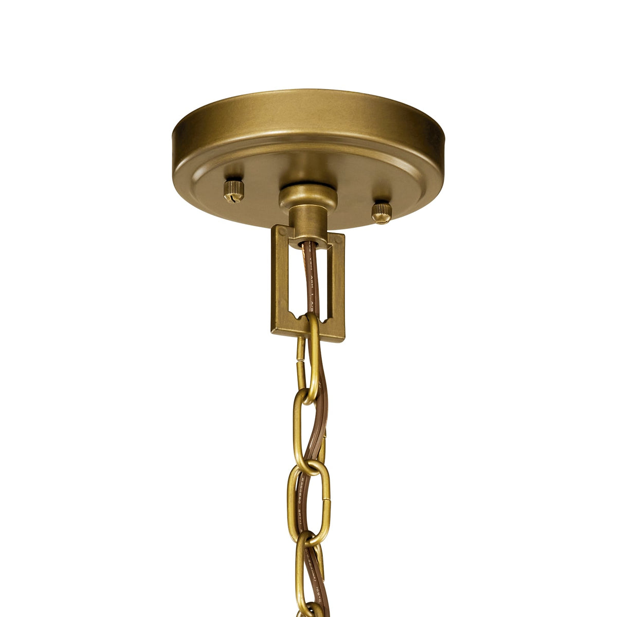 Kichler Morrigan 3-Light Natural Brass Traditional Lantern Medium Hanging Pendant Light