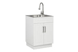 Style Selections 1-Basin Freestanding Utility Tub with Cabinet, Drain & Faucet