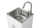 Style Selections 1-Basin Freestanding Utility Tub with Cabinet, Drain & Faucet