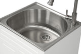 Style Selections 1-Basin Freestanding Utility Tub with Cabinet, Drain & Faucet