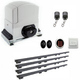 ALEKO 60-ft Slide Universal Battery Driveway Gate Opener Kit (Solar Compatible)