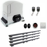 ALEKO 60-ft Slide Universal Battery Driveway Gate Opener Kit (Solar Compatible)