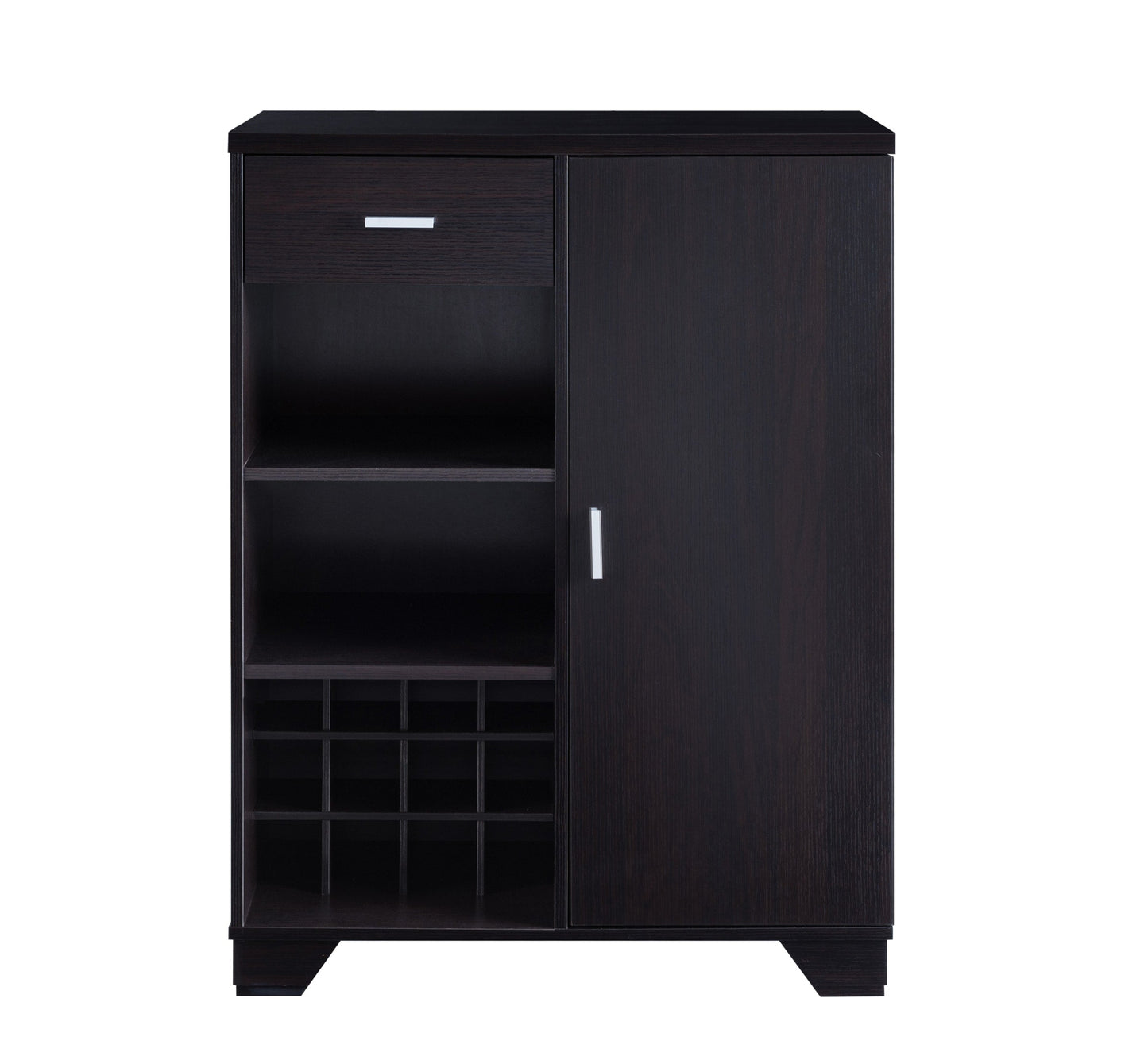 Furniture of America Garrett 31-in x 40-in Brown Rectangle Bar Cabinet