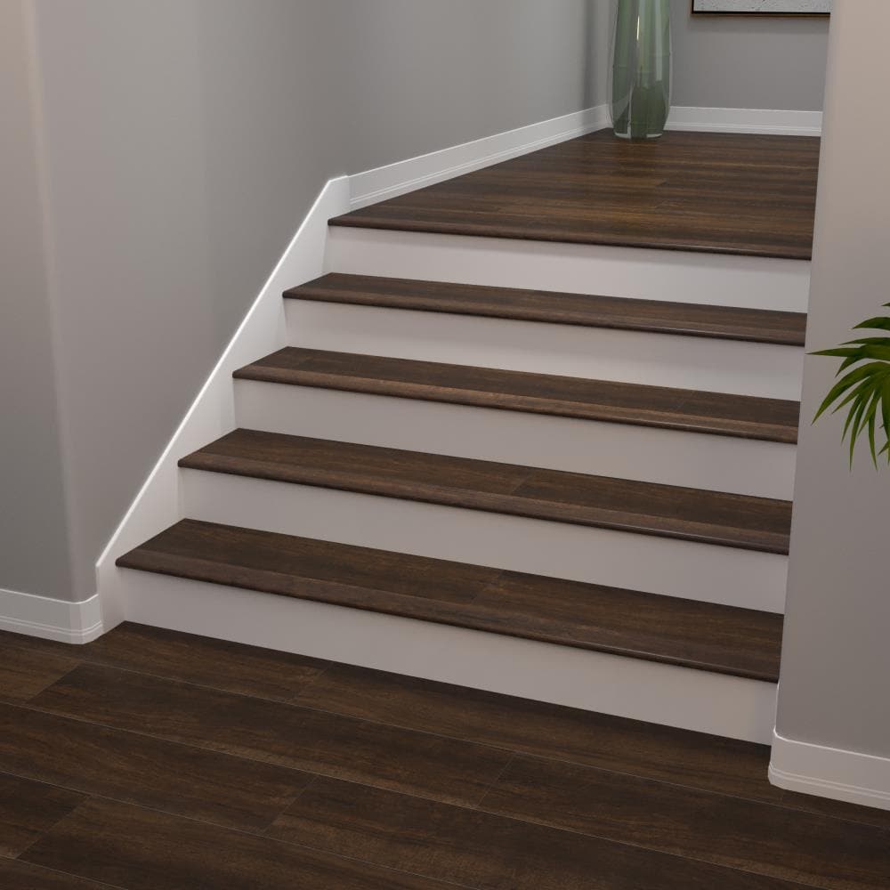 Cali Bamboo Vinyl Pro Classic 2.07-in x 72.83-in Hickory Brook Prefinished Stair Nosing