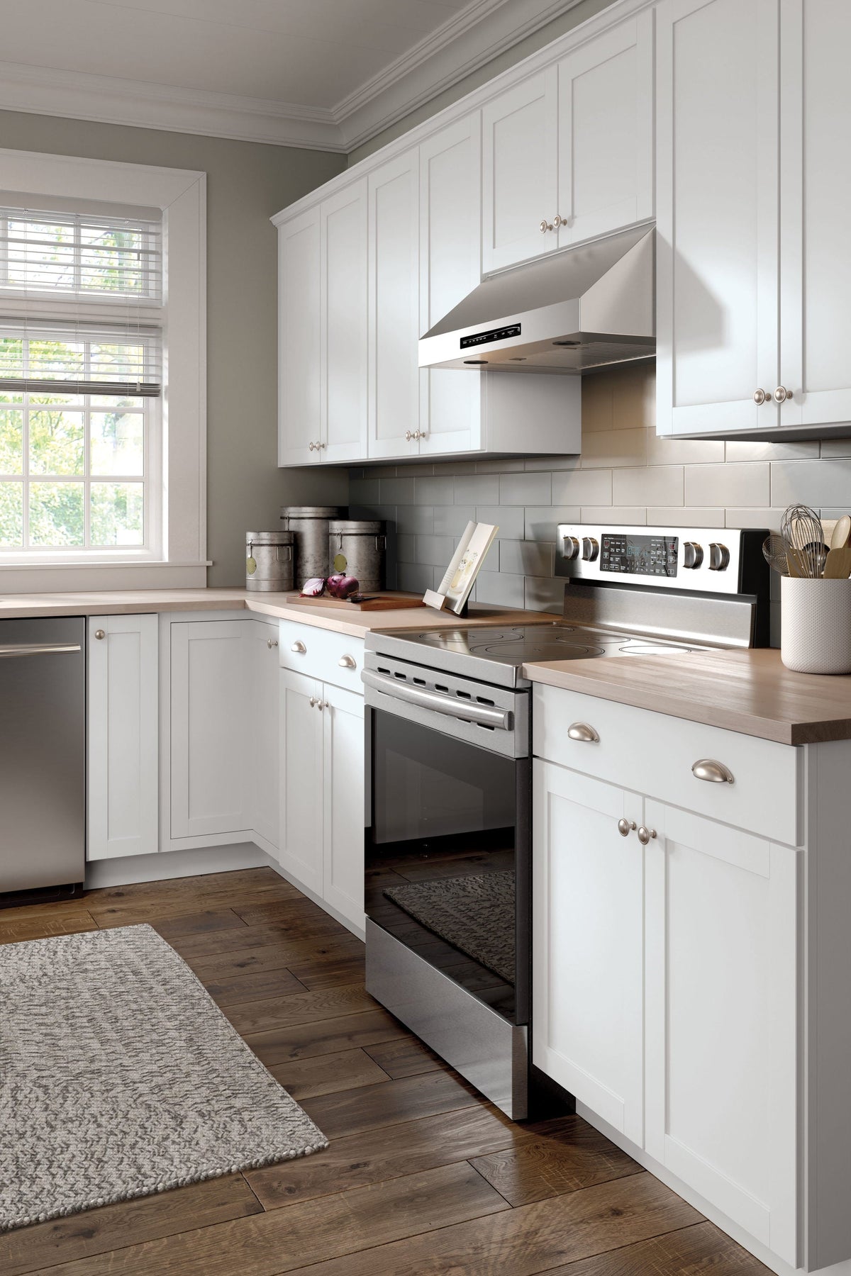 Diamond NOW Arcadia 15-in W x 36-in H x 12-in D White Wall Fully Assembled Cabinet (Recessed Panel Shaker Door Style)
