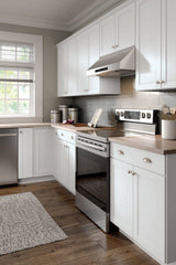 Diamond NOW Arcadia 30-in W x 24-in H x 12-in D White Wall Fully Assembled Cabinet (Recessed Panel Shaker Door Style)
