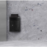 Black Steel Through the Wall Drop Box with Adjustable Chute Mail Receptacle - Super Arbor
