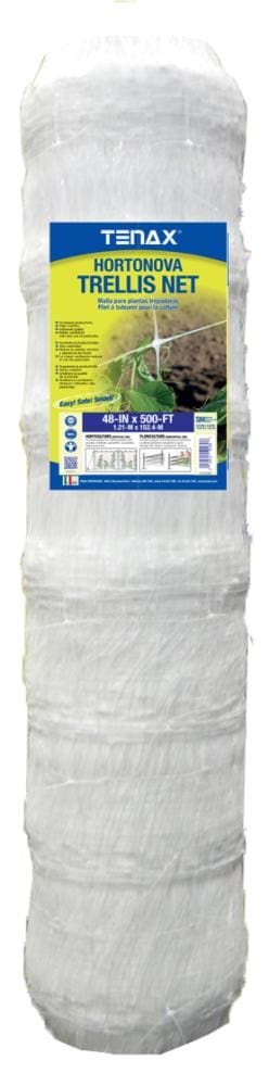 Tenax Hortonova Trellis Net 4-ft x 500-ft White Plastic Safety Netting for Multi-purpose Use