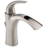 Delta Nyla Stainless Single-Handle Single Hole/4-in Centerset WaterSense Bathroom Sink Faucet with Drain