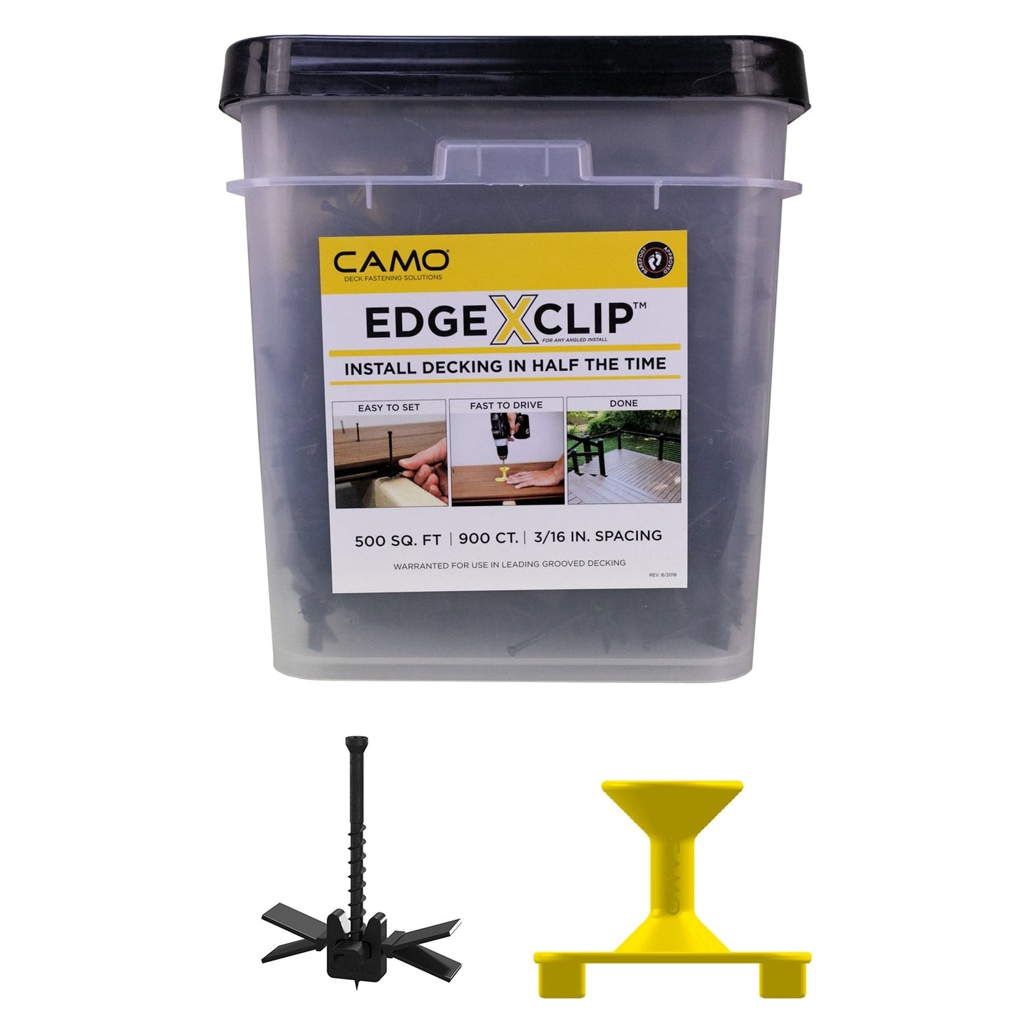 CAMO EdgeXClip 0.75-in Black Hidden Deck Fastener (900-Pack)