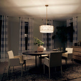 Kichler Birkleigh 4-Light Classic Gold Transitional Drum Medium Hanging Pendant Light