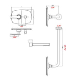 Complete Shower System 1-Spray Patterns with 2.5 GPM 10 in. Wall Mount Dual Shower Heads in Matte Black - Super Arbor