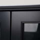 OSHOME Os Home and Office Model 22601 Black Glass Door Curio Cabinet - Transitional Style